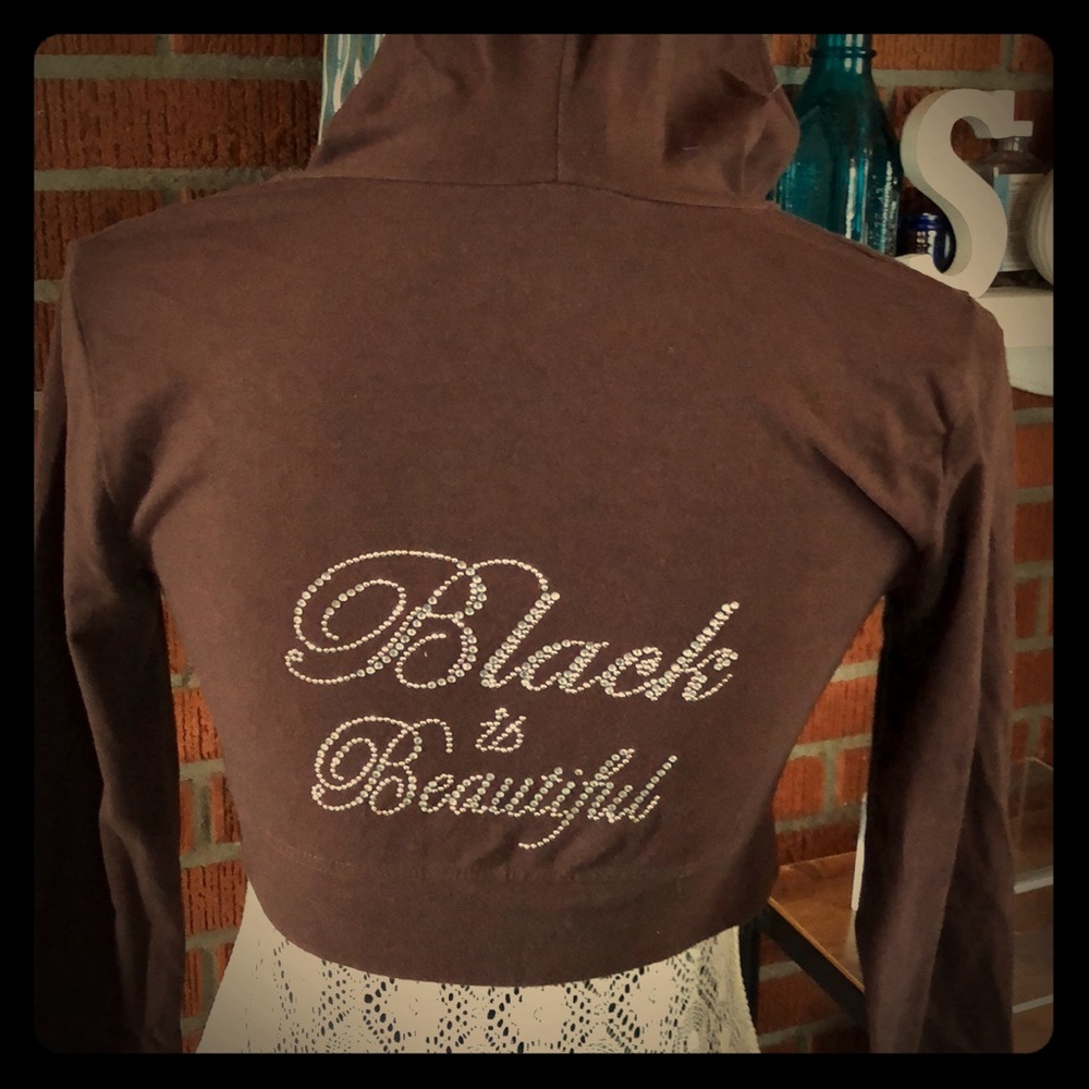 Black is beautiful zip up cardigan